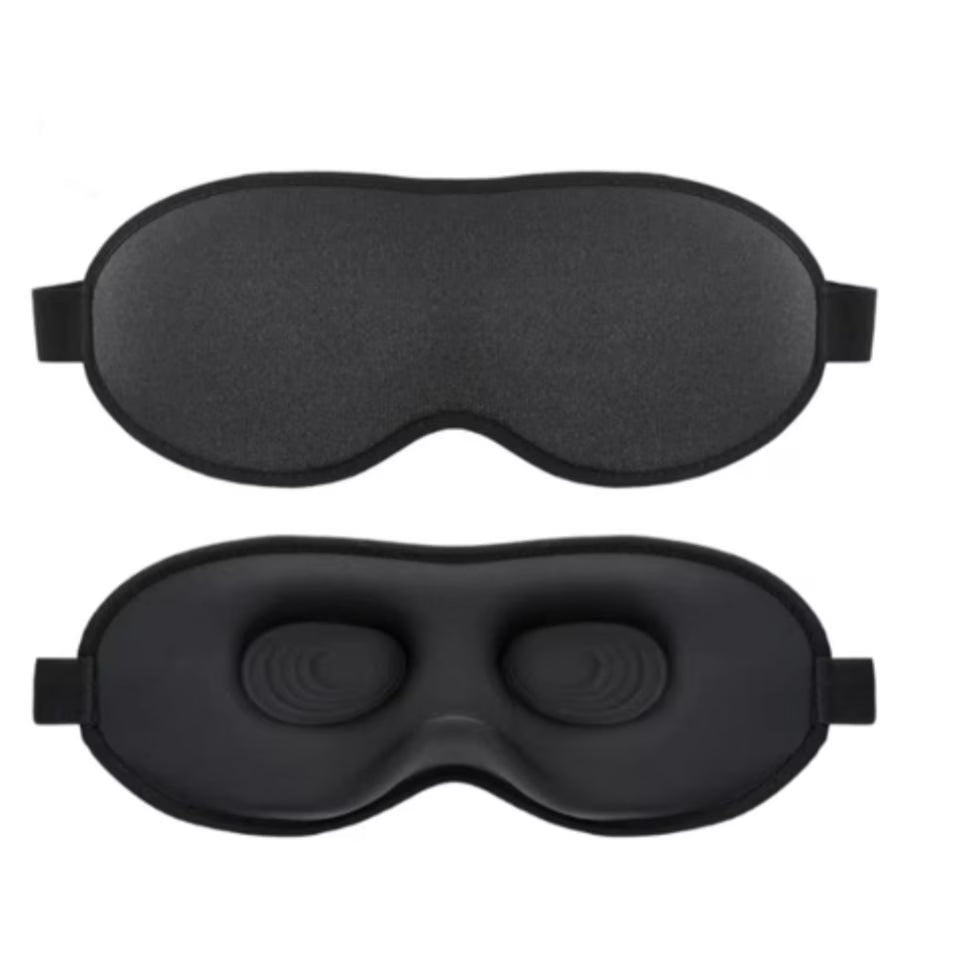 Adjustable 3D Sleep Eye Mask for Men & Women | 100% Light Blocking Eye Cover | Soft Memory Foam | Travel, Napping & Meditation | Comfortable Eye Shade for Teen Boys & Adults