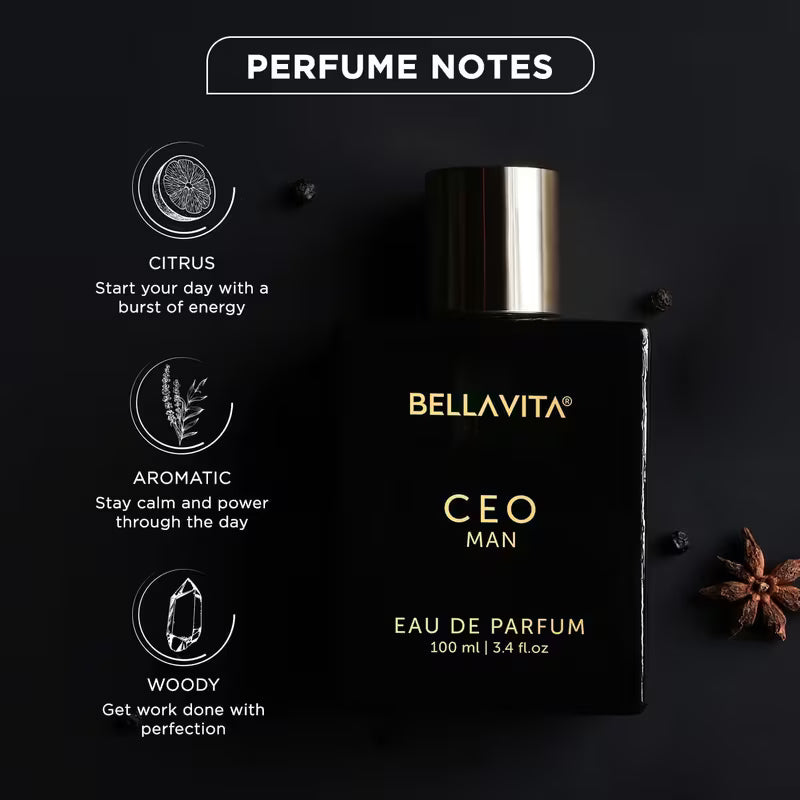 CEO Luxury Eau de Parfum 100 ml Woody Citrus Long Lasting Perfume | Unisex Perfume Perfect Gift