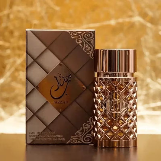 Jazzab Gold 100ml Unisex Eau de Parfum | Arabic Oriental Long Lasting Spray by Ard Al Zaafaran with floral, musky and fresh woody notes, Dubai Perfume Arabian, Christmas gifts.
