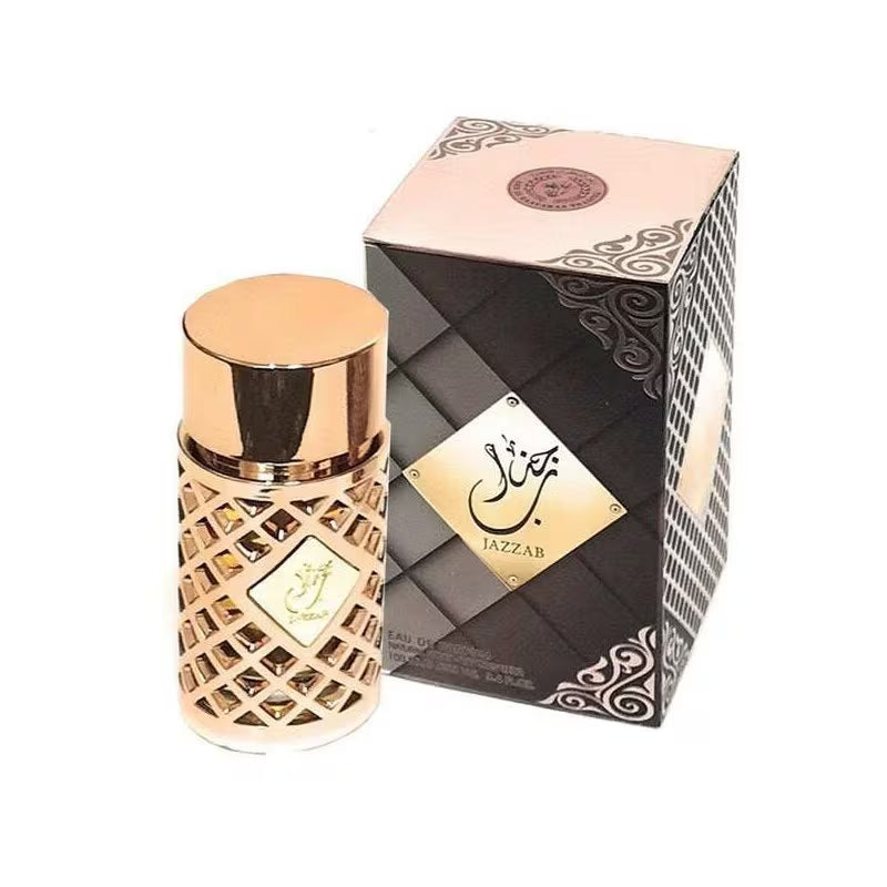 Jazzab Gold 100ml Unisex Eau de Parfum | Arabic Oriental Long Lasting Spray by Ard Al Zaafaran with floral, musky and fresh woody notes, Dubai Perfume Arabian, Christmas gifts.